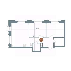 2-к квартира, вторичка, 61м2, 3/15 этаж