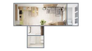 1-к квартира, вторичка, 33м2, 5/17 этаж