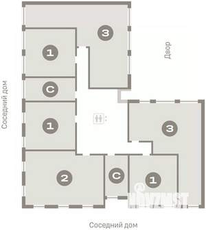 2-к квартира, вторичка, 77м2, 3/23 этаж
