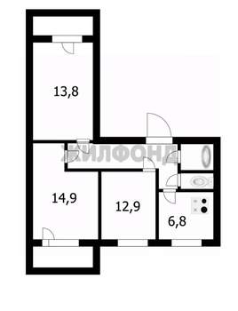 3-к квартира, вторичка, 61м2, 8/9 этаж