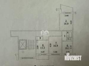 3-к квартира, вторичка, 74м2, 2/10 этаж