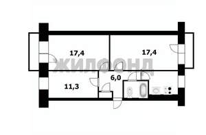 3-к квартира, вторичка, 62м2, 3/5 этаж