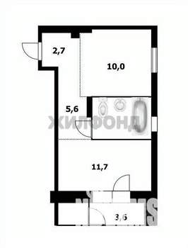 1-к квартира, вторичка, 36м2, 11/17 этаж