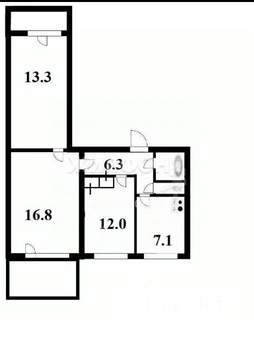 3-к квартира, вторичка, 60м2, 2/9 этаж
