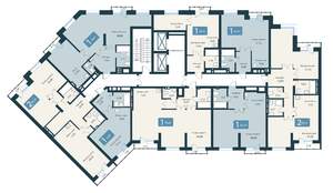 1-к квартира, строящийся дом, 42м2, 11/19 этаж