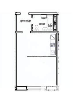 Студия квартира, вторичка, 33м2, 5/10 этаж