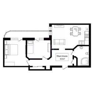 3-к квартира, вторичка, 83м2, 7/16 этаж