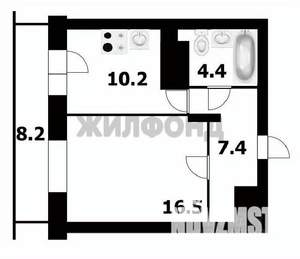1-к квартира, сданный дом, 40м2, 3/25 этаж