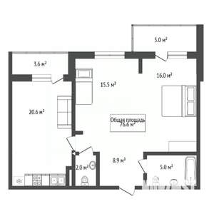 3-к квартира, вторичка, 78м2, 11/17 этаж