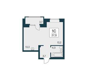 Студия квартира, вторичка, 38м2, 11/21 этаж