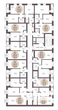 2-к квартира, вторичка, 55м2, 2/10 этаж