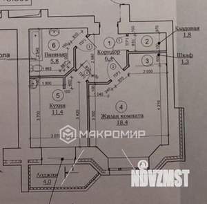 1-к квартира, вторичка, 45м2, 2/13 этаж