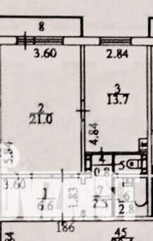 1-к квартира, вторичка, 48м2, 3/10 этаж