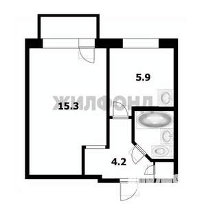 1-к квартира, вторичка, 29м2, 4/5 этаж