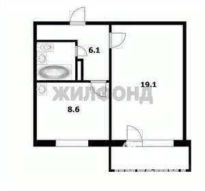 1-к квартира, вторичка, 37м2, 1/10 этаж