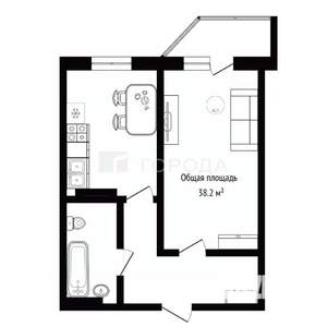 1-к квартира, вторичка, 38м2, 5/25 этаж