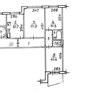 3-к квартира, вторичка, 63м2, 7/9 этаж