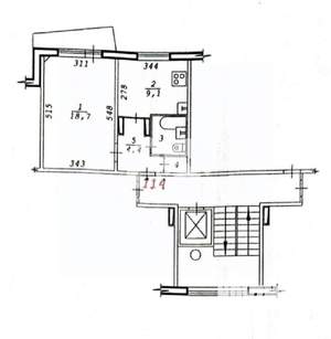 1-к квартира, вторичка, 36м2, 2/9 этаж