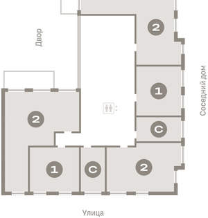 2-к квартира, вторичка, 84м2, 2/12 этаж