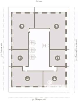 1-к квартира, вторичка, 83м2, 30/30 этаж