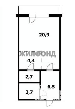 1-к квартира, вторичка, 38м2, 8/10 этаж