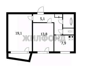 2-к квартира, вторичка, 53м2, 7/9 этаж