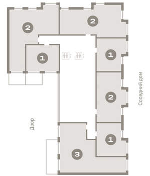 1-к квартира, вторичка, 40м2, 2/12 этаж