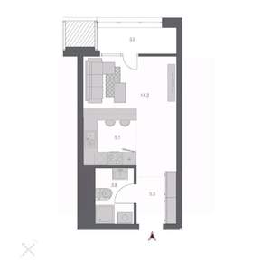 1-к квартира, строящийся дом, 30м2, 10/24 этаж