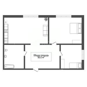 2-к квартира, вторичка, 80м2, 10/25 этаж