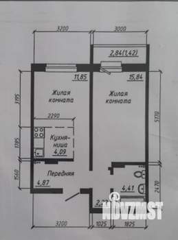 2-к квартира, строящийся дом, 45м2, 12/17 этаж