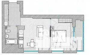1-к квартира, вторичка, 45м2, 16/25 этаж