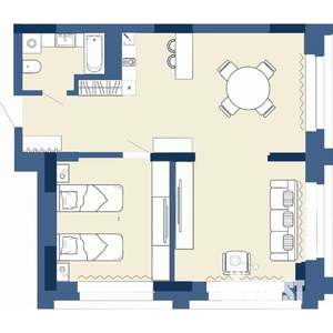 2-к квартира, вторичка, 57м2, 15/30 этаж