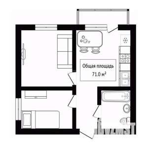 3-к квартира, вторичка, 71м2, 2/18 этаж