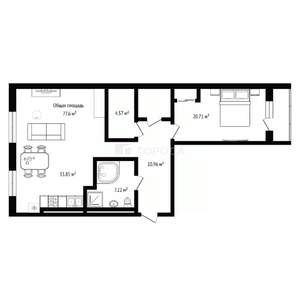 2-к квартира, вторичка, 78м2, 16/25 этаж
