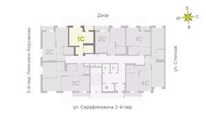 Студия квартира, строящийся дом, 29м2, 15/25 этаж