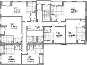 3-к квартира, вторичка, 70м2, 5/19 этаж