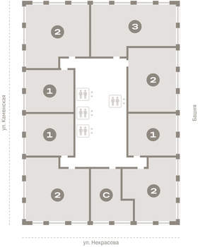 2-к квартира, вторичка, 85м2, 16/30 этаж