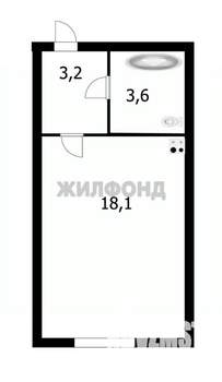 1-к квартира, вторичка, 25м2, 4/6 этаж