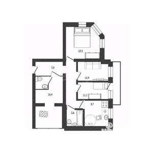 4-к квартира, вторичка, 85м2, 4/9 этаж