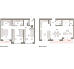 3-к квартира, вторичка, 129м2, 6/15 этаж