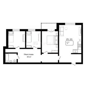 4-к квартира, вторичка, 87м2, 9/9 этаж