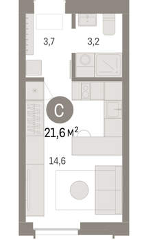 Студия квартира, вторичка, 22м2, 3/23 этаж