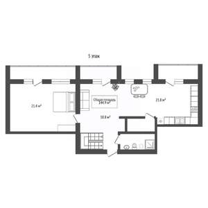 4-к квартира, вторичка, 145м2, 5/6 этаж