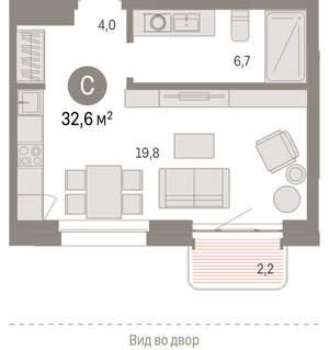 Студия квартира, вторичка, 33м2, 8/11 этаж