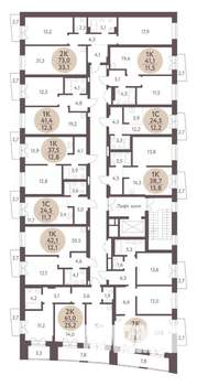 1-к квартира, вторичка, 41м2, 5/7 этаж