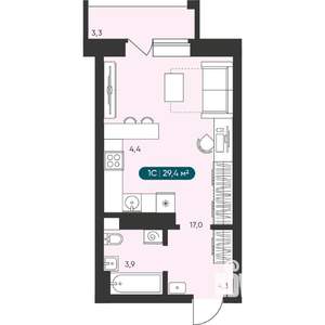 1-к квартира, вторичка, 29м2, 8/25 этаж