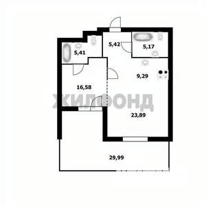 2-к квартира, вторичка, 66м2, 1/8 этаж