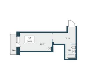 Студия квартира, вторичка, 35м2, 15/27 этаж