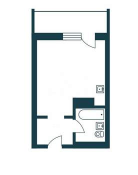 Студия квартира, вторичка, 32м2, 2/24 этаж