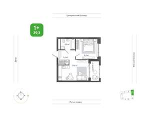 1-к квартира, вторичка, 39м2, 10/14 этаж